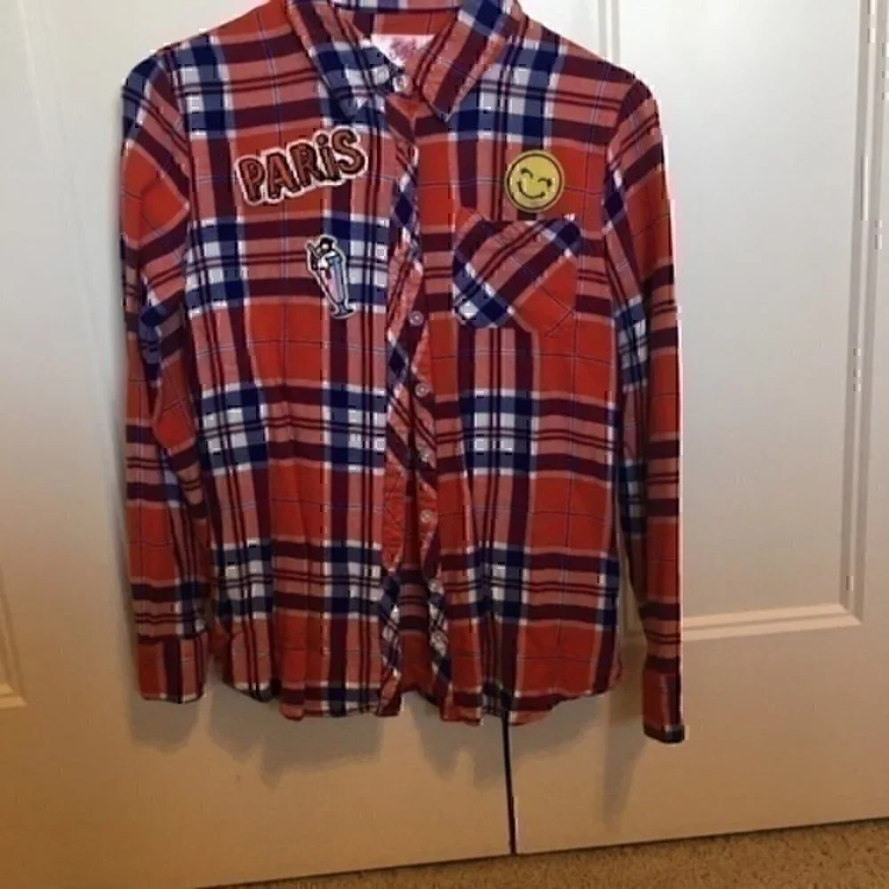 Justice Girls size 14  flannel shirt